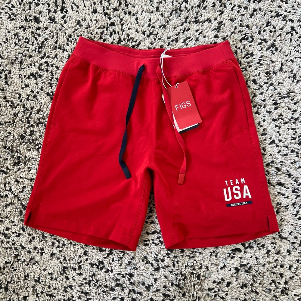 Figs Men's Red Team USA Shorts